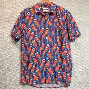 Tipsy Elves Polly Wants A Captain Hawaiian Shirt Mens Large | Resortwear